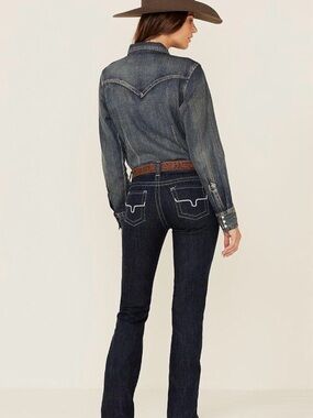 Kimes Ranch Jolene Low Rise Dark Indigo Bootcut Flare Jeans size 8/32 Western